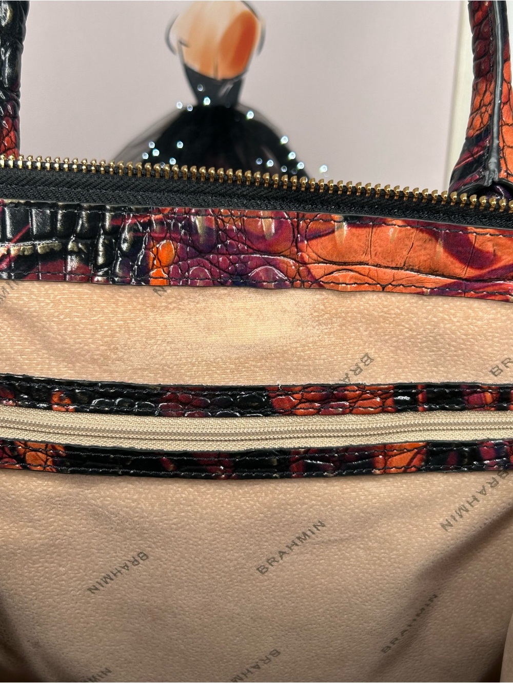 Brahmin Caroline Spice Melbourne Satchel & Ady Wallet - Picture 8 of 16